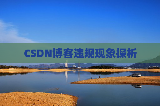 CSDN博客违规现象探析